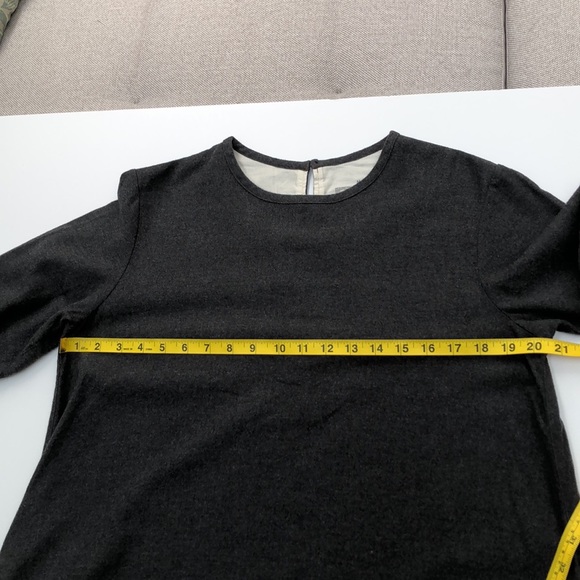 Muji - grey long-sleeved dress - heavy cotton - M - Picture 5 of 6